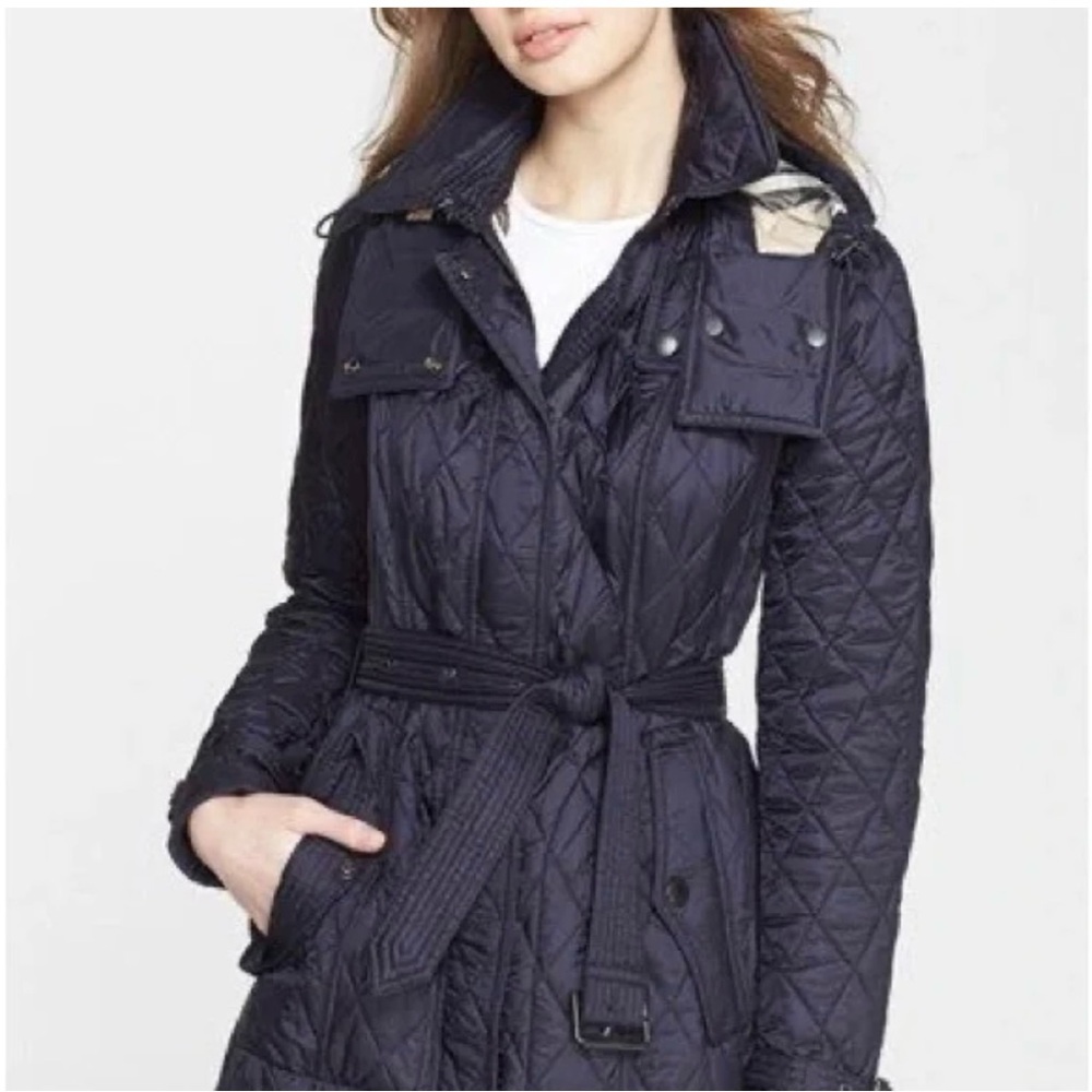 Burberry Baughton Quilted Navy Jacket